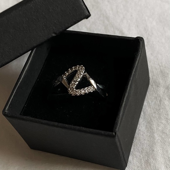 VTG Silver CZ Diamond Wave Ring - Picture 2 of 5